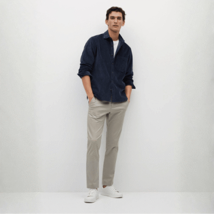Casual Shirt with Slim Fit Beige Trousers